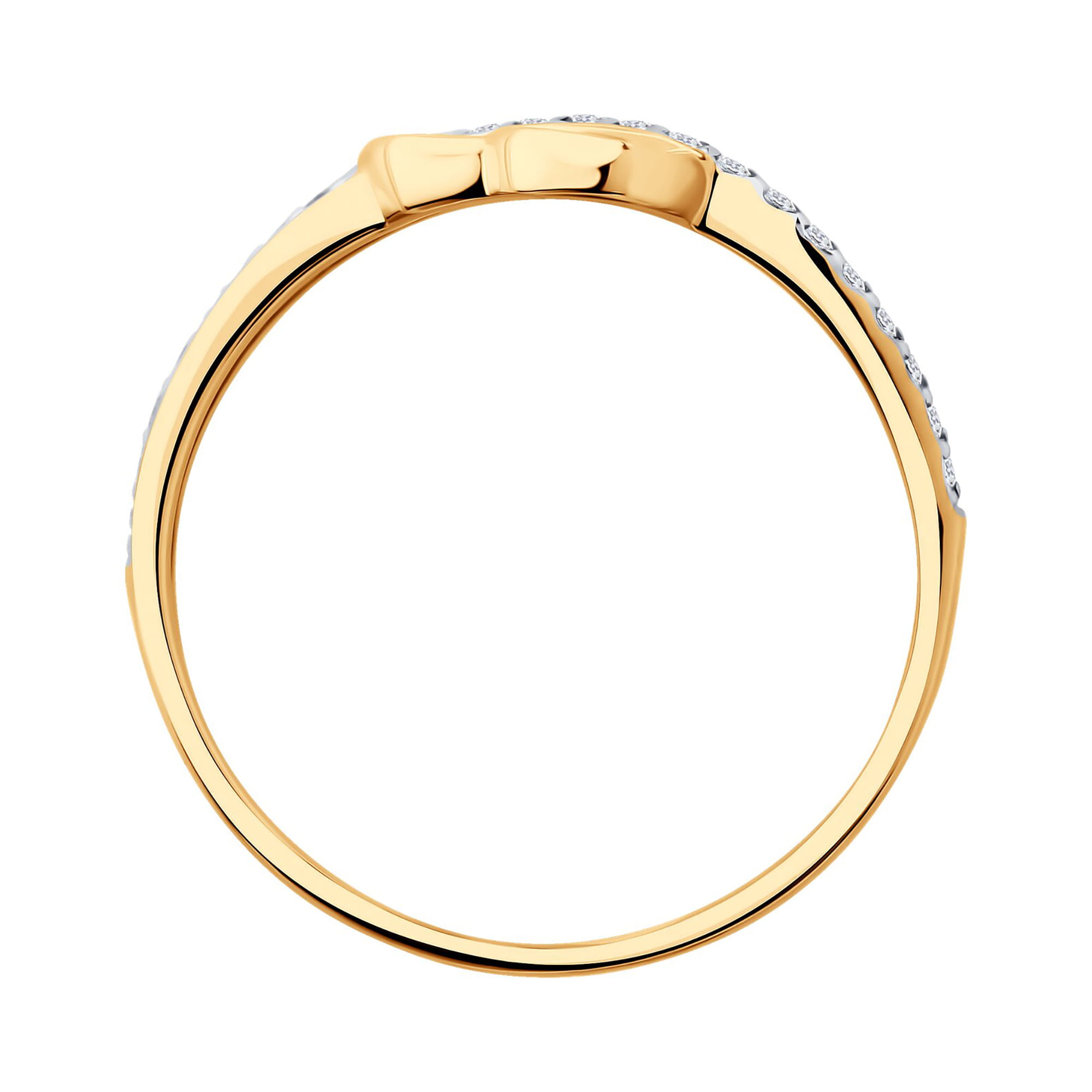 Кольцо из золота 585 пробы с фианитом SOKOLOV 51-110-02911-1 Золото 585 пр.