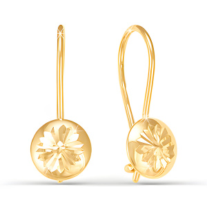 Серьги из золота 585 пробы DEL'TA 220301