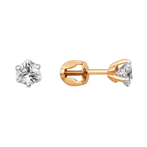Серьги из золота 585 пробы с топазом DINASTIA 009052-1310