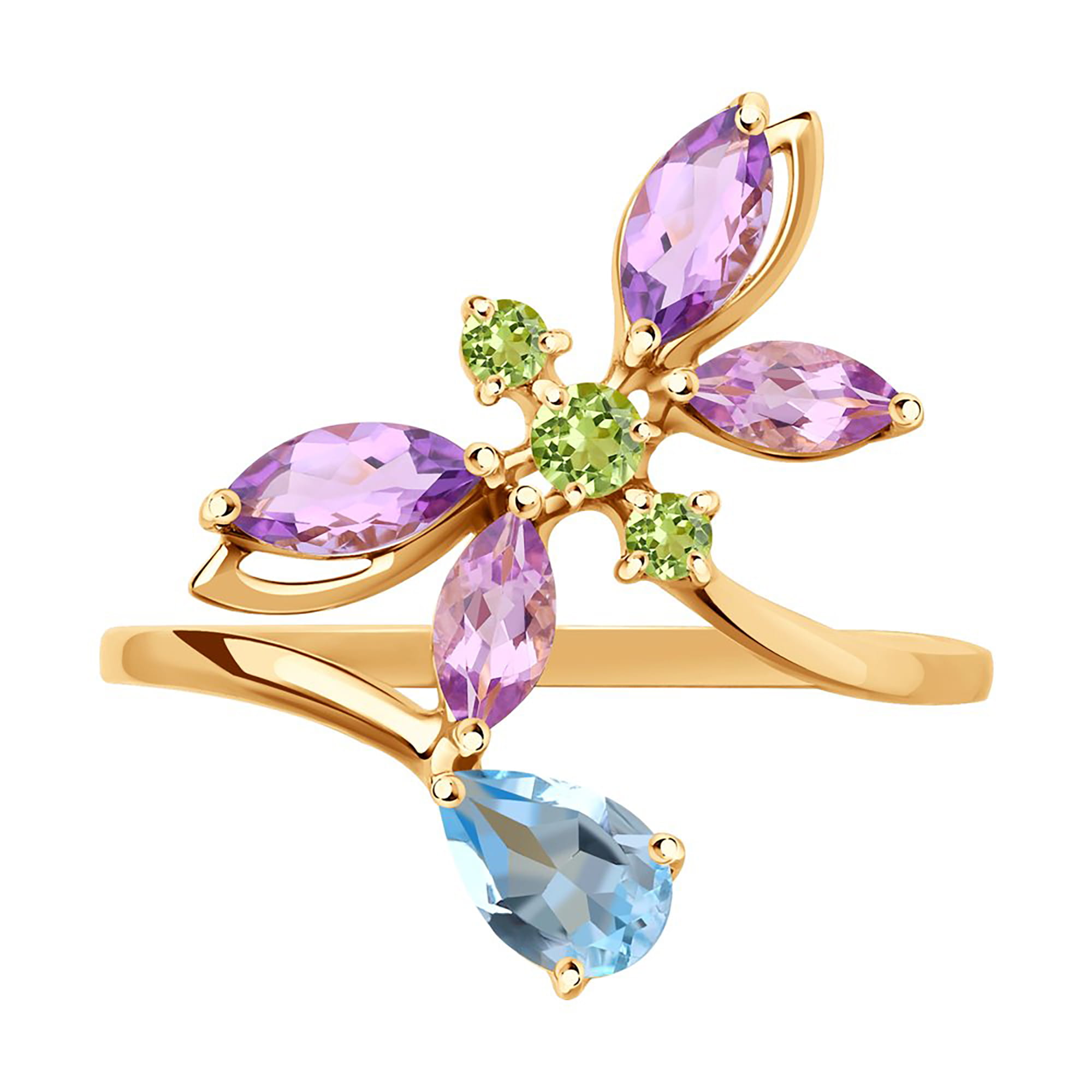 Кольцо из золота 585 пробы SOKOLOV 715597 Золото 585 пр.