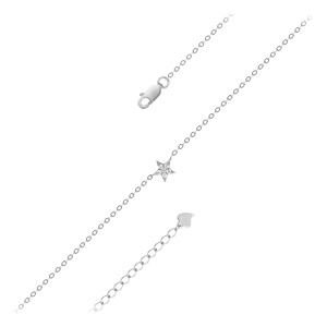 Браслет из серебра 925 пробы с фианитом JUVEDEL ПР-3856