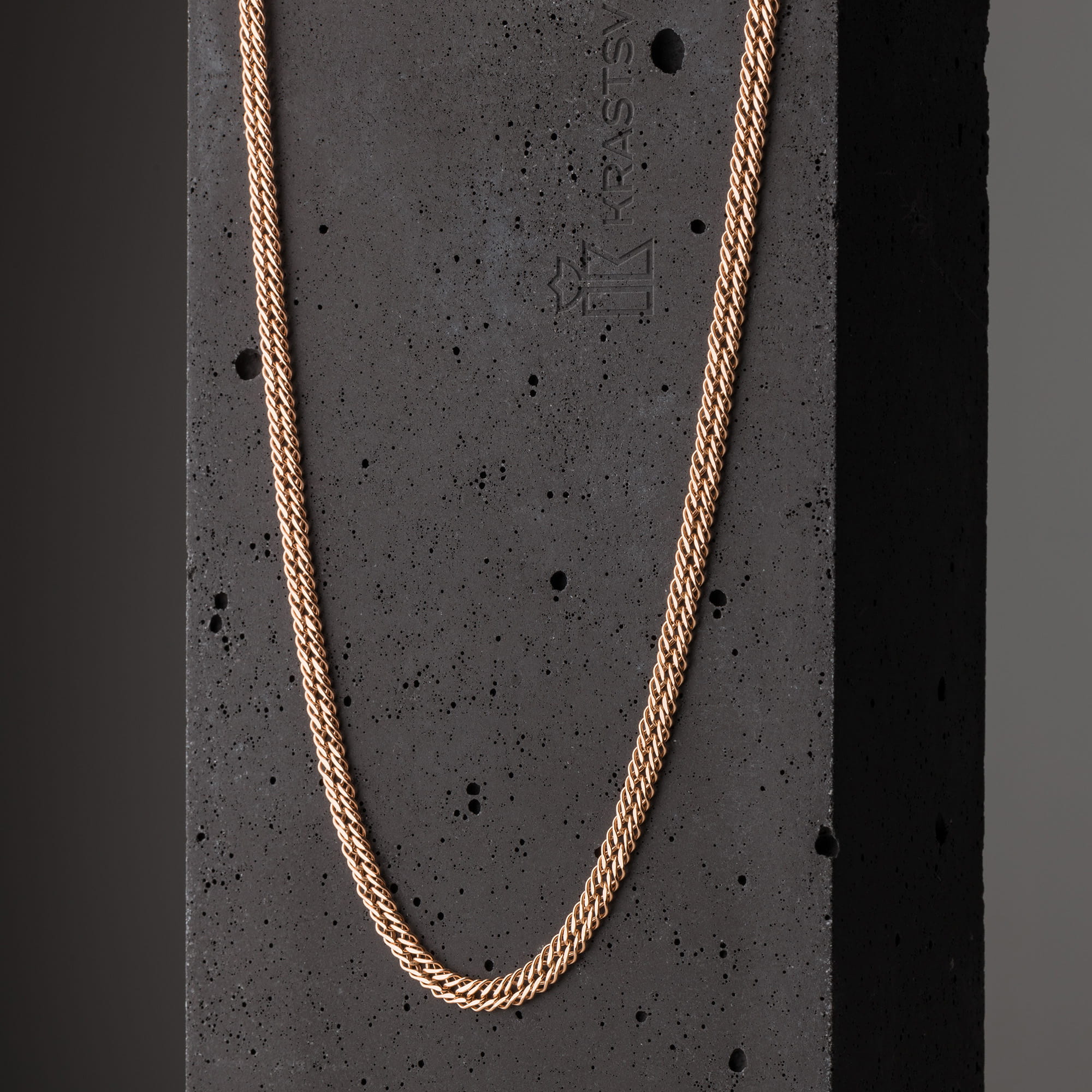 Цепь из золота 585 пробы KRASTSVETMET НЦ 12-203ПГ d.0.50 Золото 585 пр.