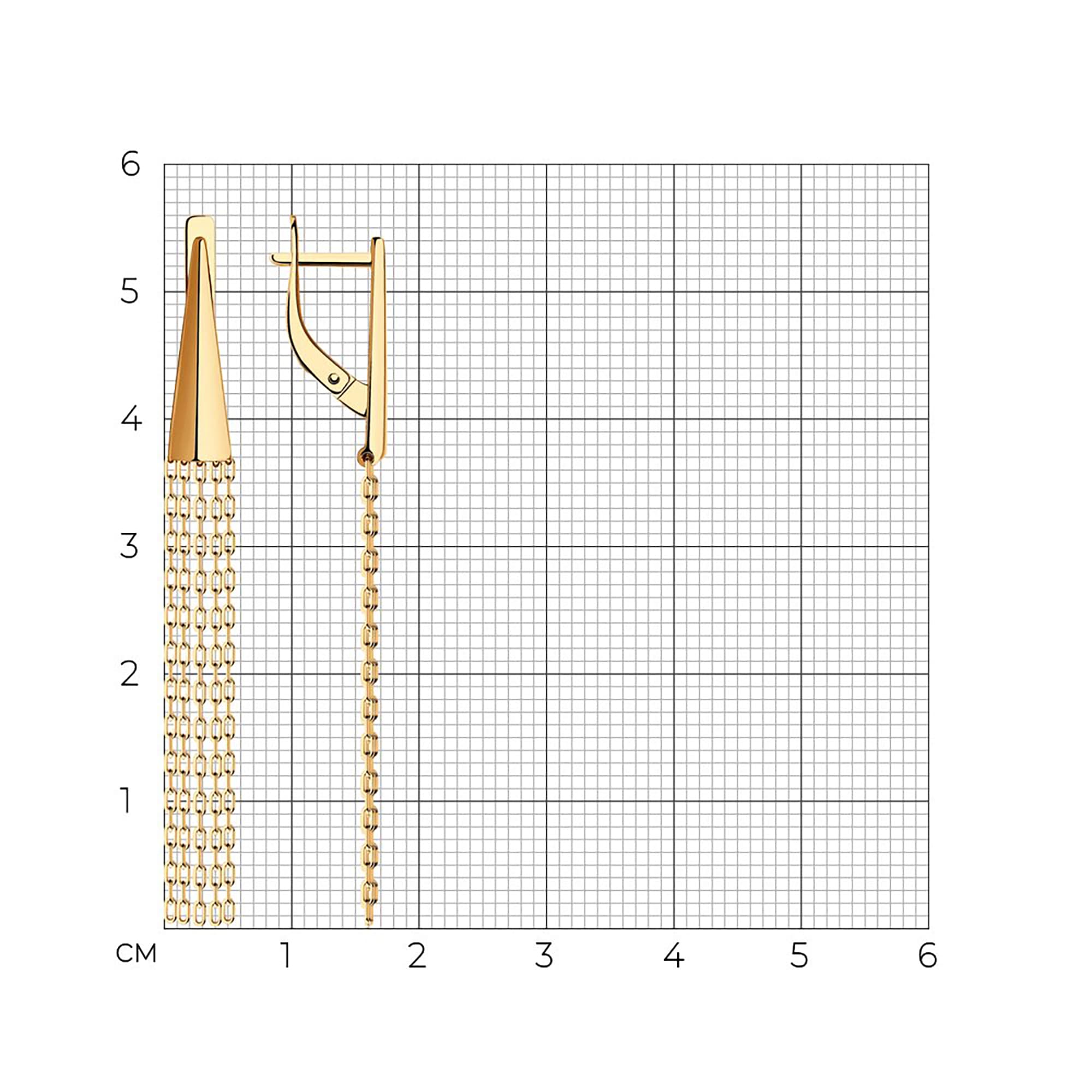 Серьги из золота 585 пробы SOKOLOV 028780 Золото 585 пр.