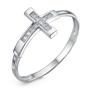 Кольцо из серебра 925 пробы с фианитом DEL'TA с1102730