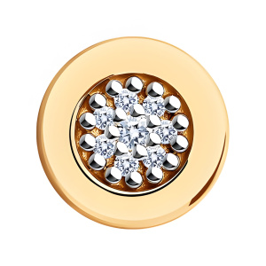 Кулон из золота 585 пробы с фианитом SOKOLOV 035827