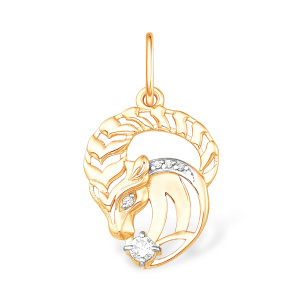 Кулон из золота 585 пробы с фианитом EFREMOV П13219922