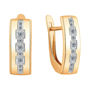 Серьги из золота 585 пробы с фианитом SVETLOV 21-1711-11-01