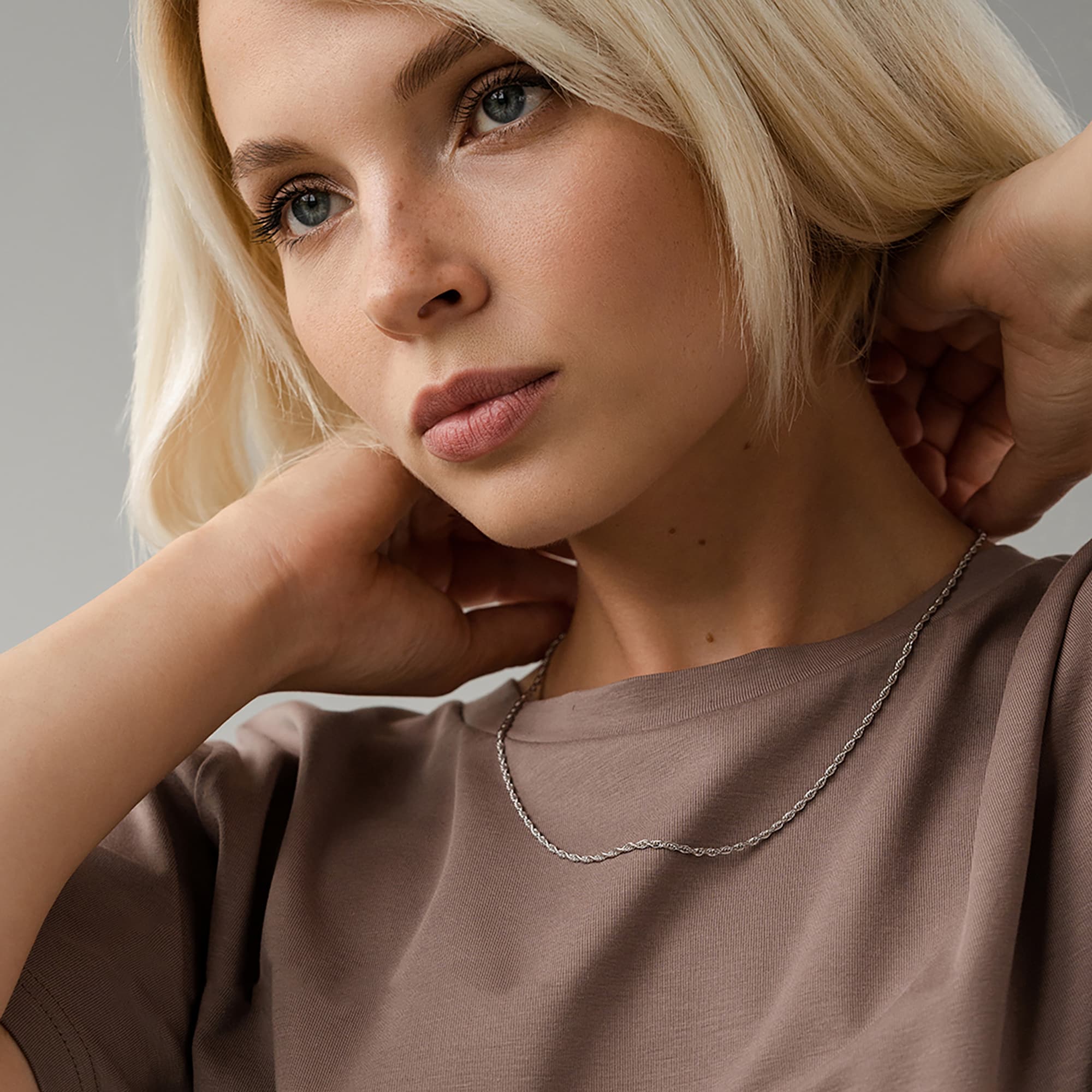 Цепь из серебра 925 пробы KRASTSVETMET НЦ 22-029Ю-3 d.0,35 Серебро 925 пр.