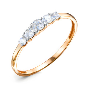 Кольцо из золота 585 пробы с фианитом DEL'TA 1105177