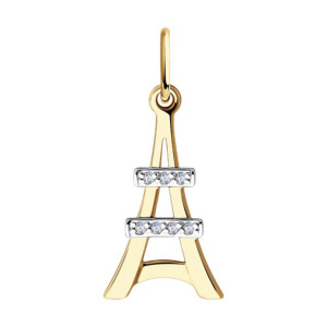 Кулон из золота 585 пробы с фианитом SOKOLOV 51-130-00626-1