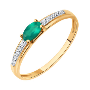 Кольцо из золота 585 пробы с агатом SOKOLOV 716780