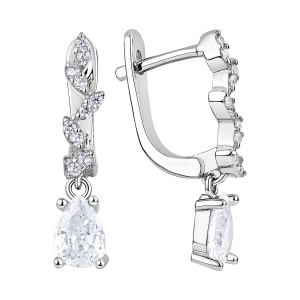Серьги из серебра 925 пробы с фианитом JUVEDEL СЛ-5454