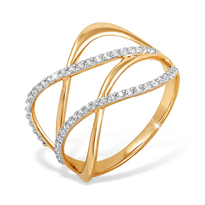 Кольцо из золота 585 пробы с фианитом EFREMOV К1324448