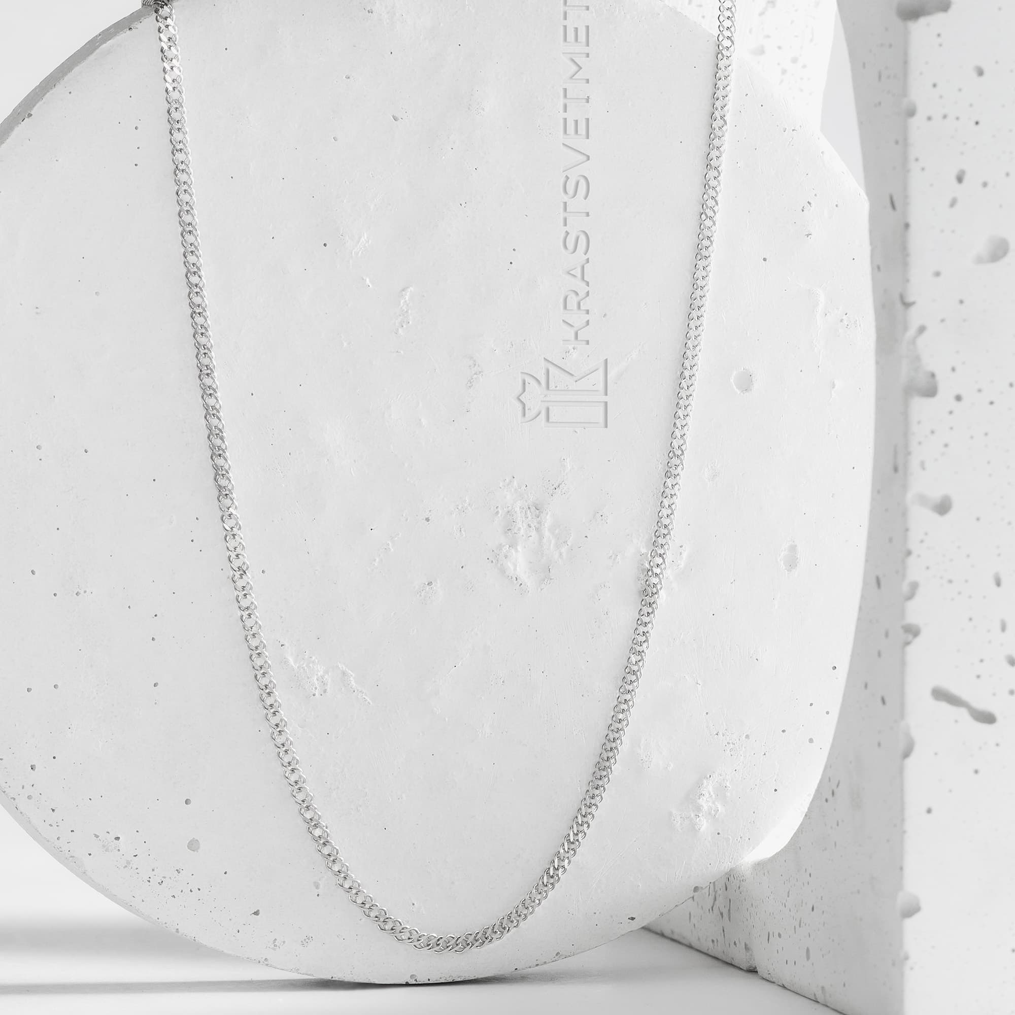 Цепь из серебра 925 пробы KRASTSVETMET НЦ 22-076Ю-3 d.0,35 Серебро 925 пр.