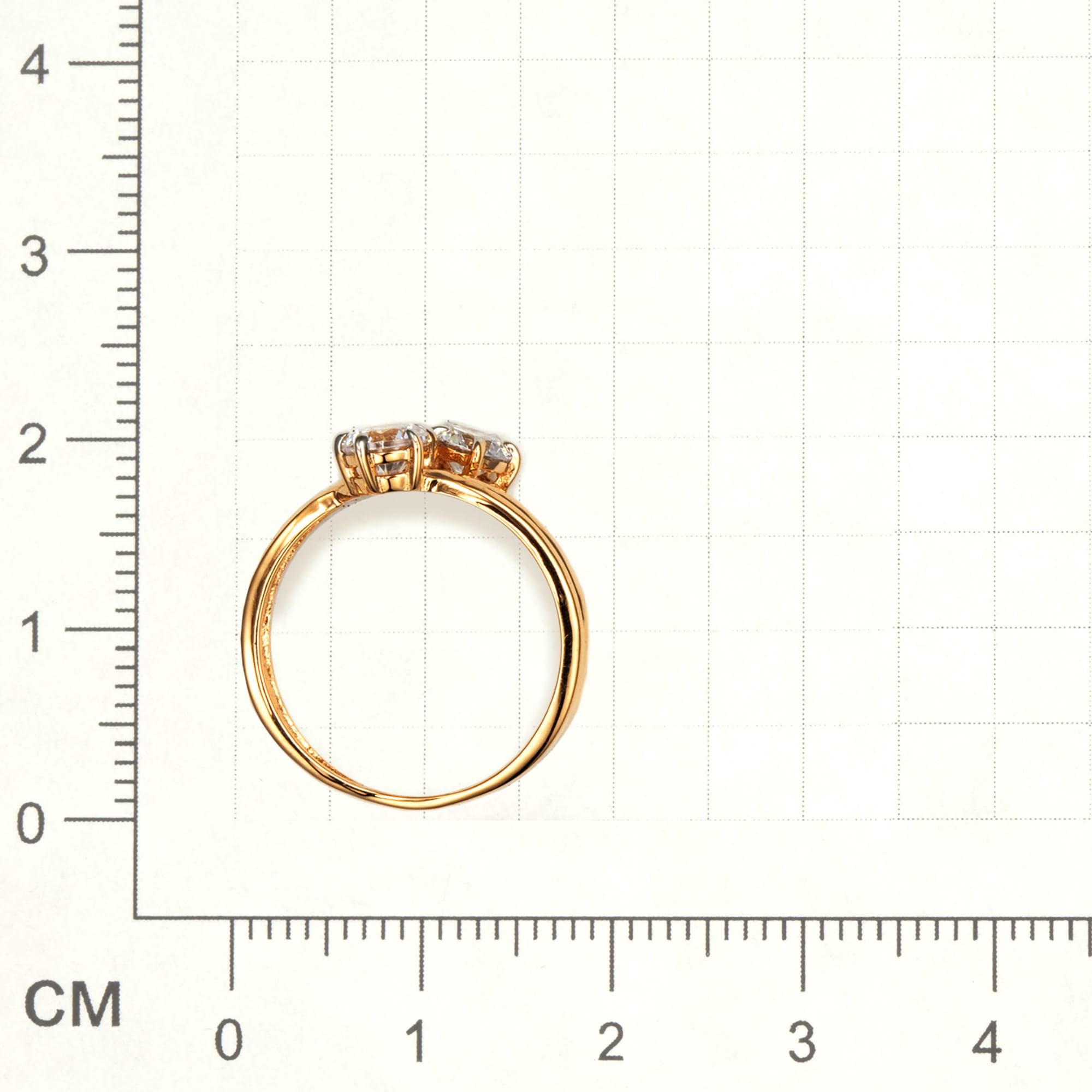Кольцо из золота 585 пробы с фианитом ГОЛДЕН ГЛОБ КольцоКЛ-33/20,0/бцФ/з585 Золото 585 пр.