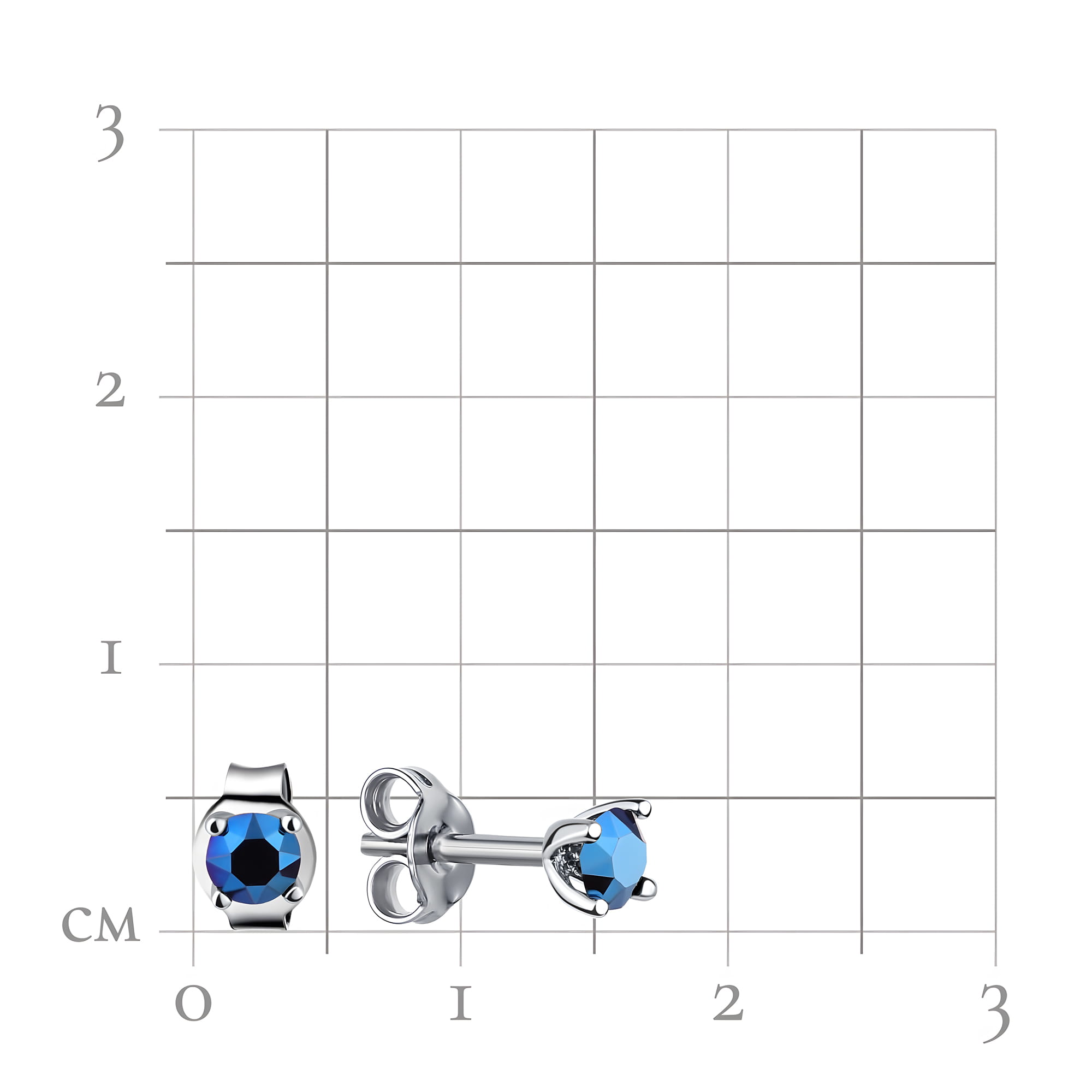Серьги из серебра 925 пробы с кристаллом swarovski TALANT 12-72-000Ц-10756 Серебро 925 пр.