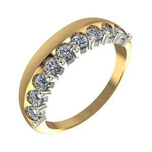 Кольцо из золота 585 пробы с фианитом SANIS 01-117114