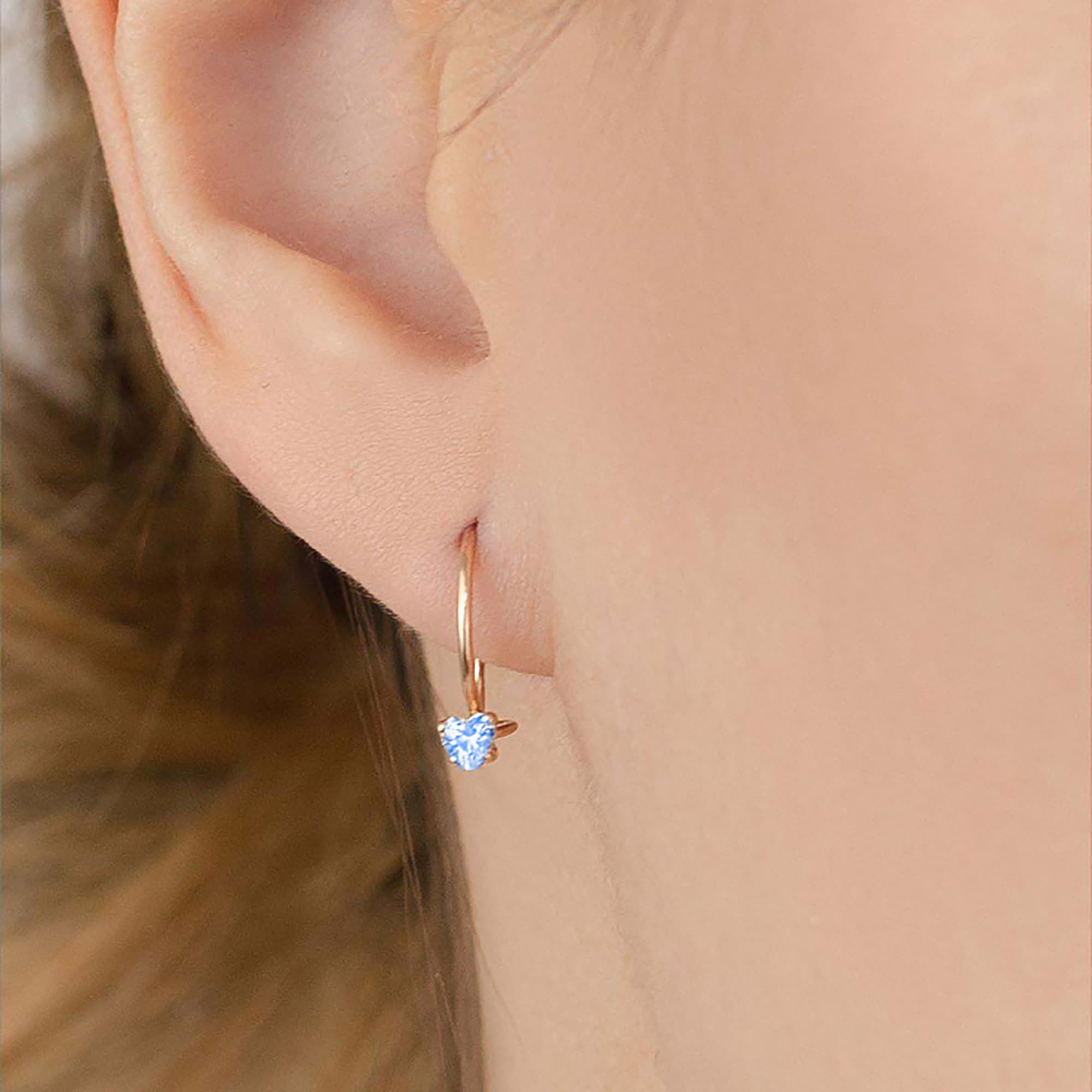 Серьги из золота 585 пробы с фианитом ATOLL 2827с4 Золото 585 пр.