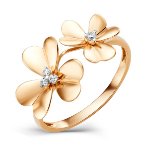 Кольцо из золота 585 пробы с фианитом DINASTIA 013471-1102