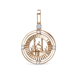 Кулон из золота 585 пробы с фианитом DEL'TA 0305324