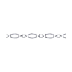 Браслет из серебра 925 пробы с фианитом SOKOLOV 94-150-00561-1