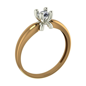 Кольцо из золота 585 пробы с фианитом SANIS 21-117233