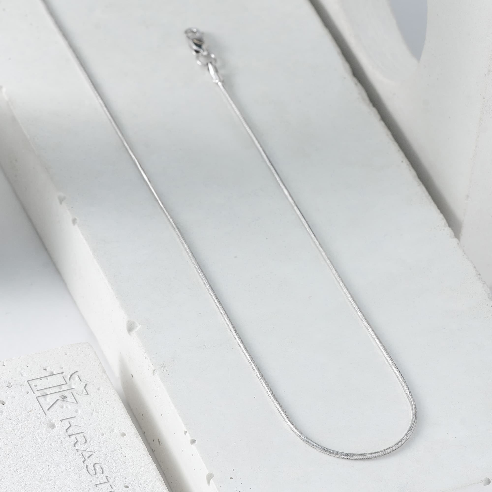 Цепь из серебра 925 пробы KRASTSVETMET НЦ 22-078Ю-3 d.0,30 