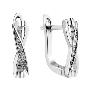 Серьги из серебра 925 пробы с фианитом JUVEDEL СЛ-5118