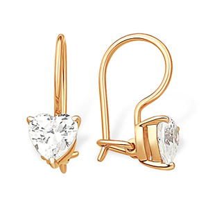 Серьги из золота 585 пробы с фианитом EFREMOV С13213053