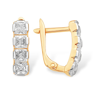 Серьги из золота 585 пробы с фианитом EFREMOV С13220850