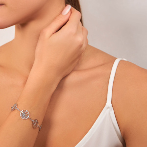 Браслет из серебра 925 пробы АЛЬФА-КАРАТ 2055692/91