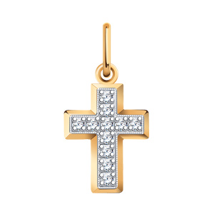 Кулон из золота 585 пробы с фианитом ATOLL 3220