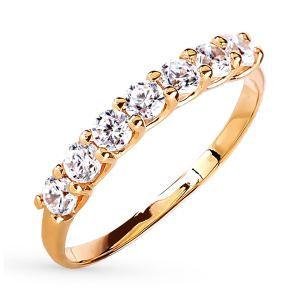 Кольцо из золота 585 пробы с фианитом KARATOV Т102015733