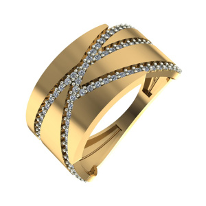 Кольцо из золота 585 пробы с фианитом SANIS 08-158915