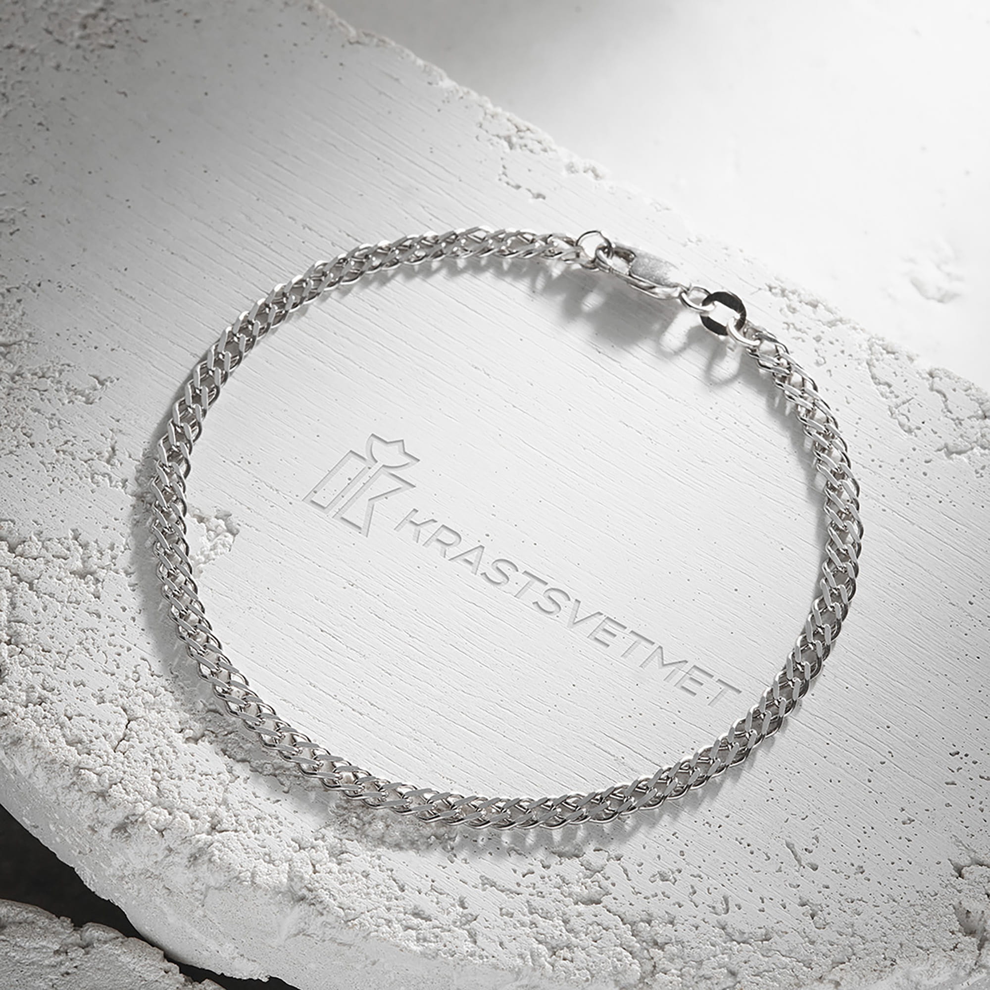 Браслет из серебра 925 пробы KRASTSVETMET НБ 22-076Ю-3 d.0.60 Серебро 925 пр.