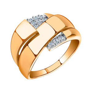 Кольцо из золота 585 пробы с фианитом SANIS 08-118335