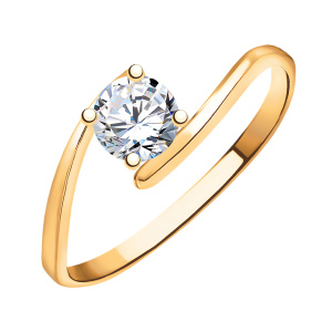 Кольцо из золота 585 пробы с фианитом ATOLL 10971