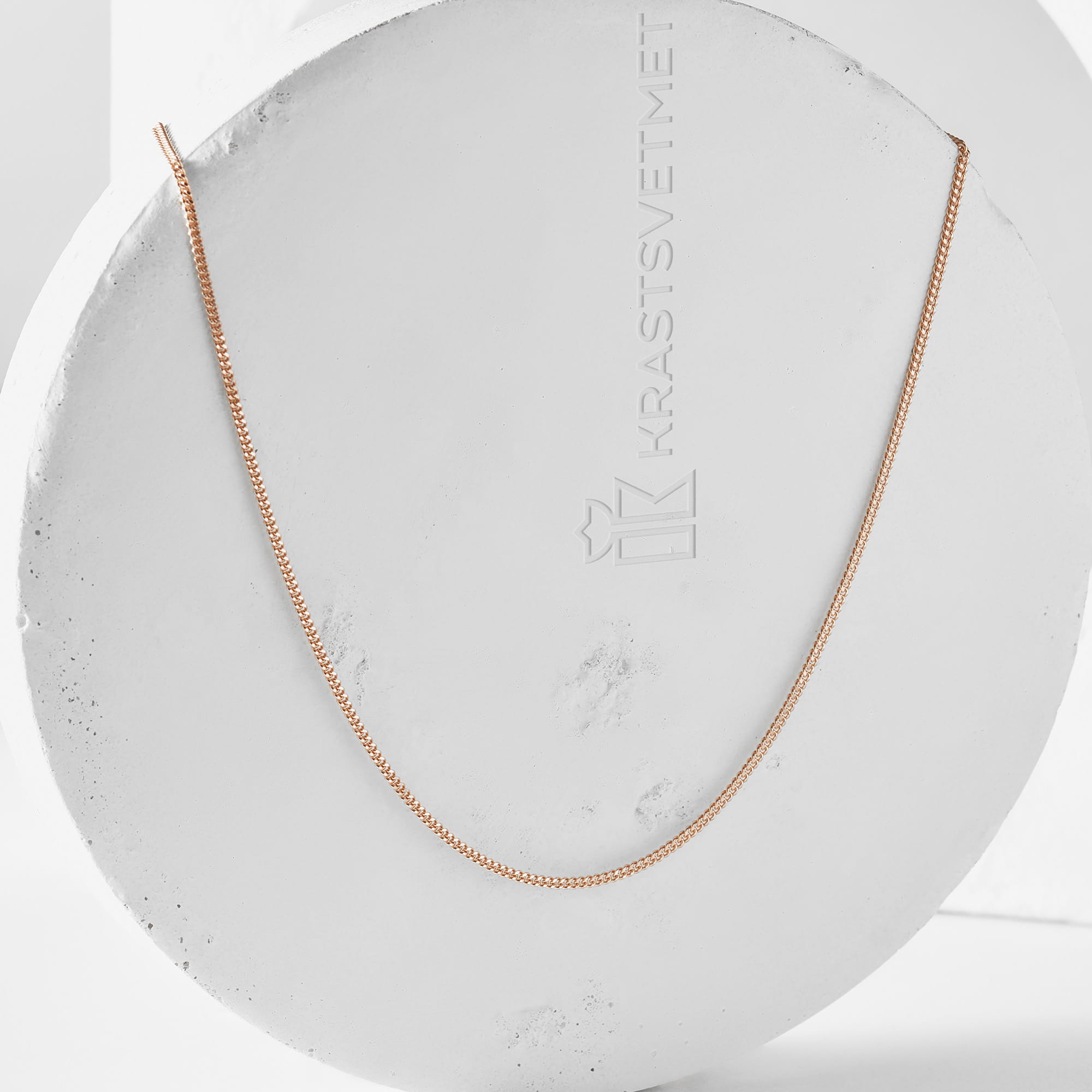 Цепь из золота 585 пробы KRASTSVETMET НЦ 12-002ПГ d.0.40 Золото 585 пр.