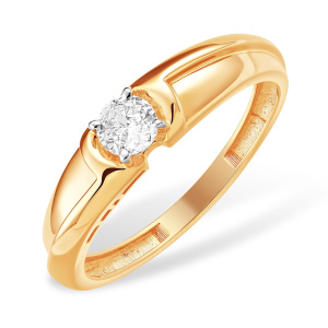Кольцо из золота 585 пробы с фианитом EFREMOV К13219783