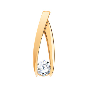 Кулон из золота 585 пробы с фианитом ATOLL 5417