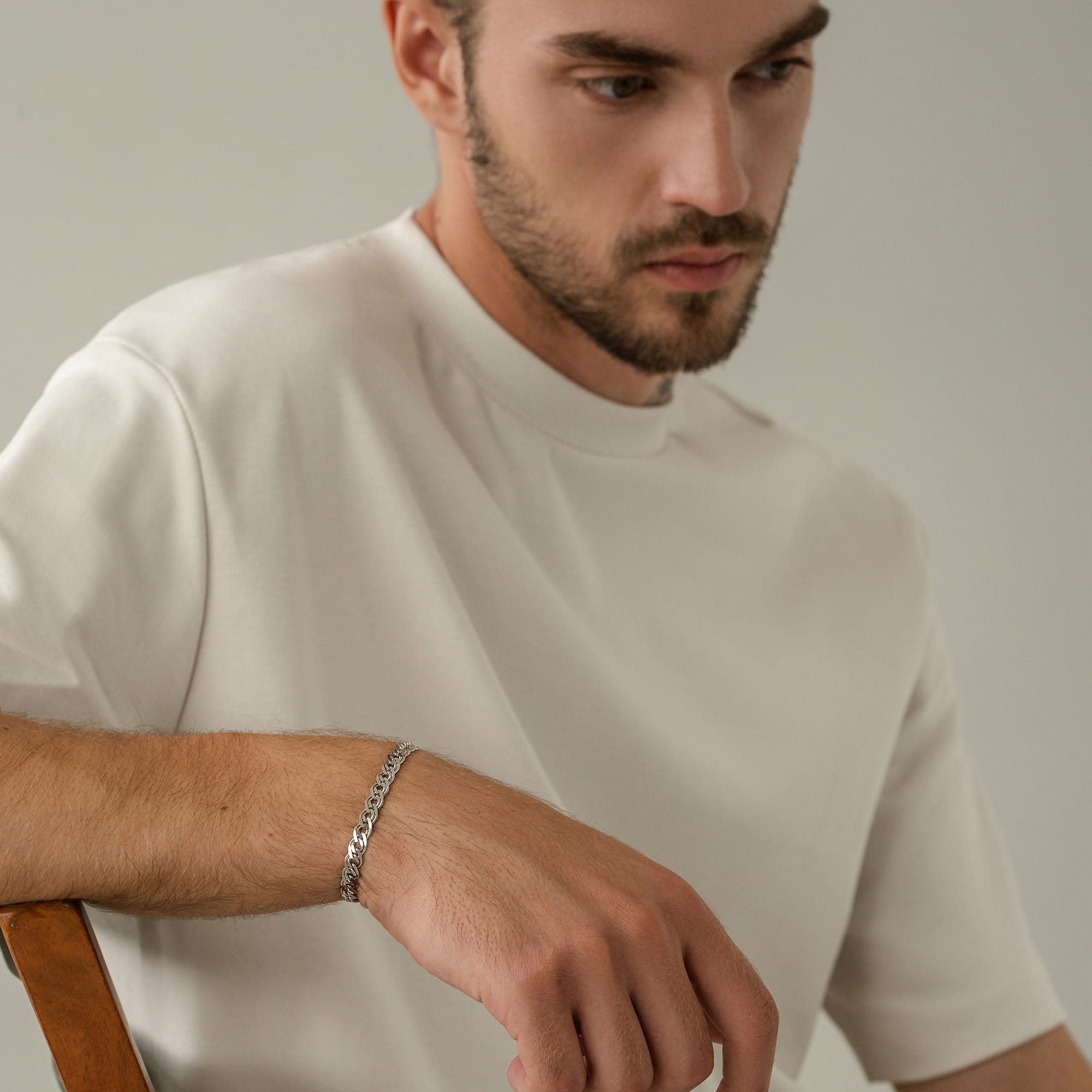 Браслет из серебра 925 пробы KRASTSVETMET НБ 22-200Ю-3 d.1.00 Серебро 925 пр.