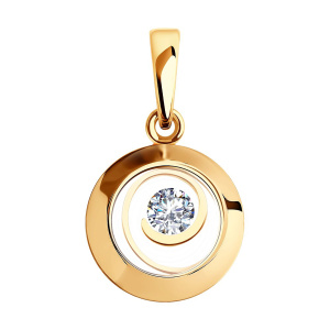 Кулон из золота 585 пробы с фианитом SOKOLOV 036654