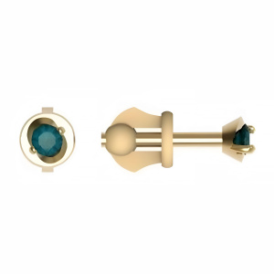 Серьги из золота 585 пробы с фианитом DINASTIA 009012-3101
