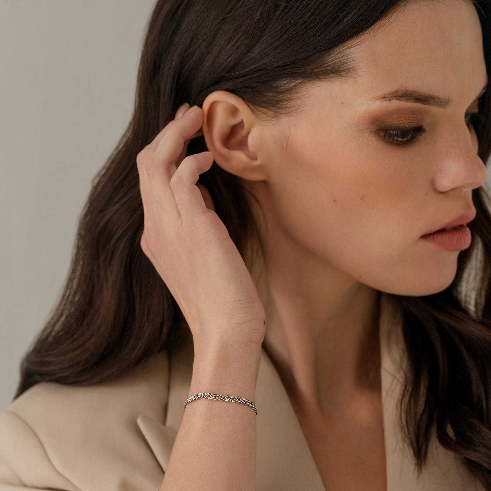 Браслет из серебра 925 пробы KRASTSVETMET НБ 22-200Ю-3 d.0.70 Серебро 925 пр.