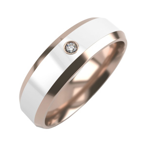 Кольцо из золота 585 пробы с бриллиантом GRAF КОЛЬЦОВ Л-37кб-1бр/к