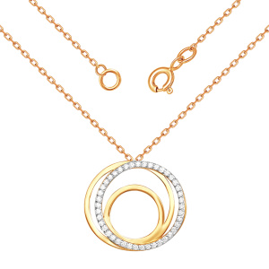 Колье из золота 585 пробы с фианитом EFREMOV П13216696