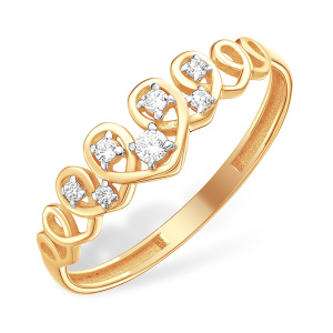 Кольцо из золота 585 пробы с фианитом EFREMOV К13219934