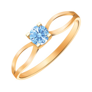 Кольцо из золота 585 пробы с фианитом ATOLL 10501sw2