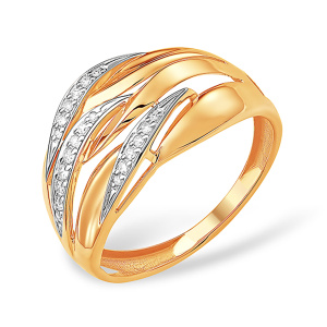 Кольцо из золота 585 пробы с фианитом EFREMOV К13214914