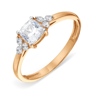 Кольцо из золота 585 пробы с фианитом KARATOV Т14201А350